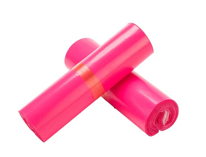 泰山玫红色快递袋-02